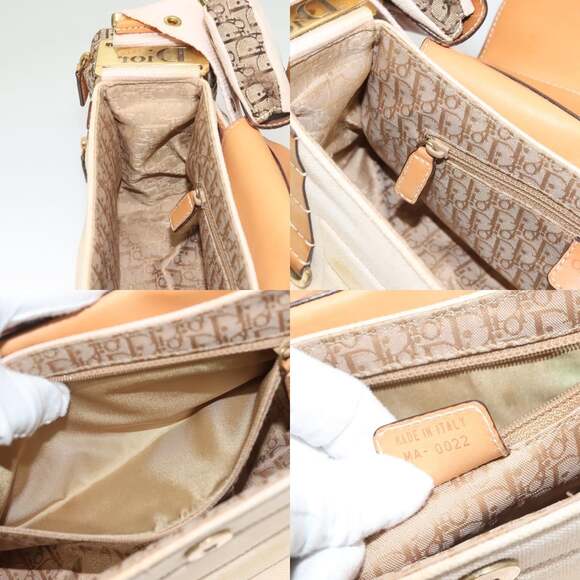 DIOR Trotter Canvas Street Chic Shoulder Bag Brown Gold - Picture 12 of 12